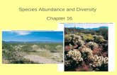1 Species Abundance and Diversity Chapter 16. 2 Introduction Community: Association of interacting species inhabiting some defined area.  Community Structure.