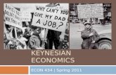 KEYNESIAN ECONOMICS ECON 434 | Spring 2011. How do we explain this?