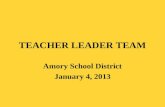 TEACHER LEADER TEAM Amory School District January 4, 2013.