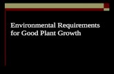Environmental Requirements for Good Plant Growth.