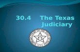 Judges and Courts Article V of the Texas Constitution describes the judiciary. This branch makes up the state’s court system. The Texas courts decide.