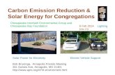 Carbon Emission Reduction & Solar Energy for Congregations Bob Bruninga, Annapolis Friends Meeting 351 Dubois Ave, Annapolis, MD 21401 .