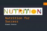 Nutrition for Success Gianni Grasso What is Nutrition?  Providing or obtaining food for proper health and growth.  Following the proper guidelines.