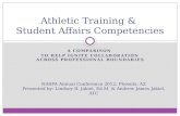 A COMPARISON TO HELP IGNITE COLLABORATION ACROSS PROFESSIONAL BOUNDARIES Athletic Training & Student Affairs Competencies NASPA Annual Conference 2012: