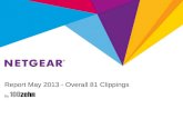 Report May 2013 - Overall 81 Clippings by. Report May 2013 - NETGEAR Retail Business Unit NETGEAR RBU Summary Total: 66 (RBU) + 1 (both) Clippings D-A-CH.