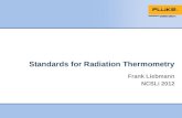 Standards for Radiation Thermometry Frank Liebmann NCSLi 2012.