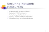 1 Securing Network Resources Understanding NTFS Permissions Assigning NTFS Permissions Assigning Special Permissions Copying and Moving Files and Folders.
