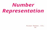 Number Representation Rizwan Rehman, CCS, DU. Convert a number from decimal to binary notation and vice versa. Understand the different representations.