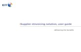 ISupplier eInvoicing solution, user guide delivering the benefits.