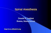 Donald H. Lambert Boston, Massachusetts  Spinal Anesthesia.