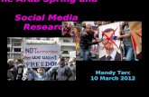 The Arab Spring and Social Media Research Mandy Terc 10 March 2012.
