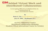 1 Behind Virtual Work and Distributed Collaboration: Leveraging Effective Collaboration in Communities & Open Distributed Teams AC/UNU Millennium Project.