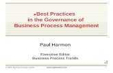 © 2005, Business Process Trends  1 Best Practices in the Governance of Business Process Management Paul Harmon Executive Editor Business.