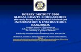 ROTARY DISTRICT 5300 GLOBAL GRANTS SCHOLARSHIPS (Formerly Rotary Ambassadorial Scholarships) INFORMATION & INSTRUCTIONS HANDBOOK Adnan Aswad, Ph.D. Professor.