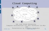 SPRING 2011 CLOUD COMPUTING Cloud Computing San José State University Computer Architecture (CS 147) Professor Sin-Min Lee Presentation by Vladimir Serdyukov.