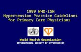 1999 WHO-ISH Hypertension Practice Guidelines for Primary Care Physicians World Health Organization INTERNATIONAL SOCIETY OF HYPERTENSION.