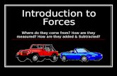 Introduction to Forces Where do they come from? How are they measured? How are they added & Subtracted?