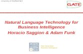 University of Sheffield NLP Natural Language Technology for Business Intelligence Horacio Saggion & Adam Funk.