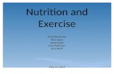 Nutrition and Exercise Emily Bachinsky Alex Lopez Jacob Lopez Luke Pederson Rob Wolff May 15, 2013.