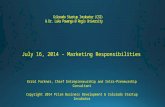 July 16, 2014 – Marketing Responsibilities Errol Forkner, Chief Entrepreneurship and Intra-Preneurship Consultant Copyright 2014 Prism Business Development.