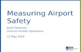 Measuring Airport Safety Brett Patterson Director Airside Operations 15 May 2014.
