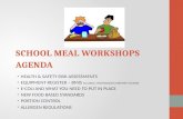 SCHOOL MEAL WORKSHOPS AGENDA HEALTH & SAFETY RISK ASSESSMENTS EQUIPMENT REGISTER – BMIS BUILDING, MAINTENANCE INDEMNITY SCHEME E-COLI AND WHAT YOU NEED.