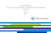 CHAPTER 10 EQUITY VALUATION: CONCEPTS AND BASIC TOOLS Presenter Venue Date.