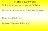 Matlab Software To Do Analyses as in Marron’s Talks Matlab Available from UNC Site License Download Software: Google “Marron Software”