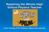 Repairing the Illinois High School Physics Teacher Carl J. Wenning, PTE Coordinator, Illinois State University.