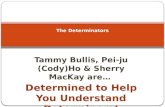 Tammy Bullis, Pei-ju (Cody)Ho & Sherry MacKay are… Determined to Help You Understand Determiners! The Determinators.
