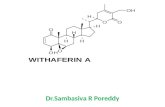 Dr.Sambasiva R Poreddy. HISTORY  Isolated from withania somnifera (Ashwagandha)  First isolated in 1956 by Kurup et al  Structure elucidated in 1965.
