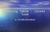 Routing Table : closer look w.lilakiatsakun. Sample Routing Table Static Route Dynamic Routing Protocol (RIP) Directly Connected Network Administrative.