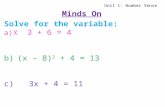 Unit 1: Number Sense Minds On. Unit 1: Number Sense Lesson 6 – Ratio, Rate, Proportion, Percent Learning Goal I can solve problems involving ratios, rate,