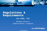 Regulations & Requirements JEPPESEN PROPRIETARY Haw WONG, PhD Managing Director Jeppesen Marine, Singapore.