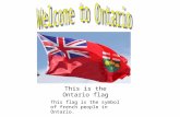 This is the Ontario flag This flag is the symbol of french people in Ontario.