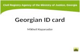 Civil Registry Agency of the Ministry of Justice, Georgia Georgian ID card Mikheil Kapanadze.