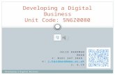 Developing a Digital Business Unit Code: 5N6Z0080 JULIE HARDMAN MODB t: 0161 247 3869 e: j.hardman@mmu.ac.ukj.hardman@mmu.ac.uk r: 6.19 Developing a Digital.