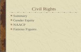 Civil Rights Summary Gender Equity NAACP Famous Figures.
