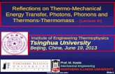 Slide 1  Reflections on Thermo-Mechanical Energy Transfer, Photons, Phonons and Thermons-Thermomass – (Lecture III) Prof. M. Kostic Mechanical.
