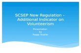 SCSEP New Regulation - Additional Indicator on Volunteerism Presentation by Peggy Stadler.