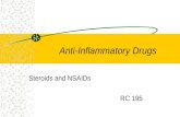 Anti-Inflammatory Drugs Steroids and NSAIDs RC 195.