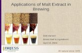 All natural since 1876 Applications of Malt Extract in Brewing Bob Hansen Briess Malt & Ingredients April 16, 2004.