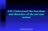 1 3.02 Understand the functions and disorders of the nervous system.