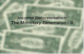 Income Determination The Monetary Dimension - II.
