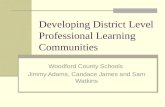 Developing District Level Professional Learning Communities Woodford County Schools Jimmy Adams, Candace James and Sam Watkins.