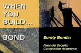 Surety Bonds: Financial Security Construction Assurance WHEN YOU BUILD... BOND.