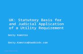 © Bird & Bird LLP 2011page 1 UK: Statutory Basis for and Judicial Application of a Utility Requirement Gerry Kamstra Gerry.Kamstra@twobirds.com.
