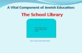 A Vital Component of Jewish Education: Your name and school here The School Library An image of your library should go here.