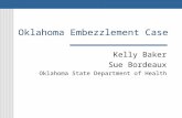 Oklahoma Embezzlement Case Kelly Baker Sue Bordeaux Oklahoma State Department of Health.
