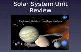 Solar System Unit Review. What do the stars, the planets and all the other objects orbiting it form? Solar System.